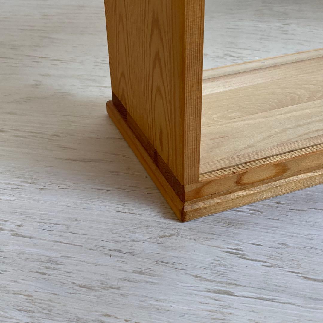 古い木製ガラスケース 横長 卓上ショーケース