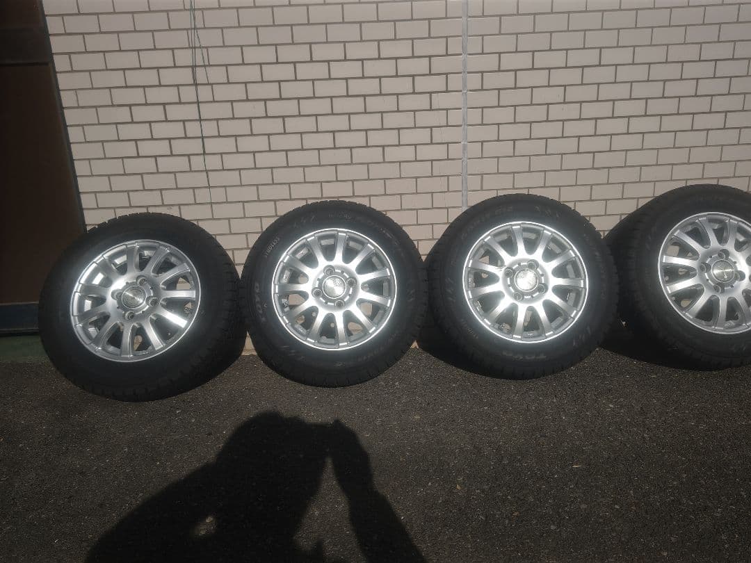 ②155/70R13 スタッドレスタイヤ アルミホイール付 2本セット