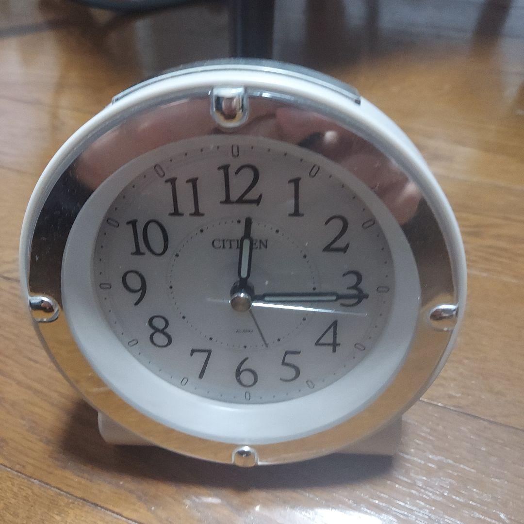 CITIZEN アナログ置時計 ホワイト