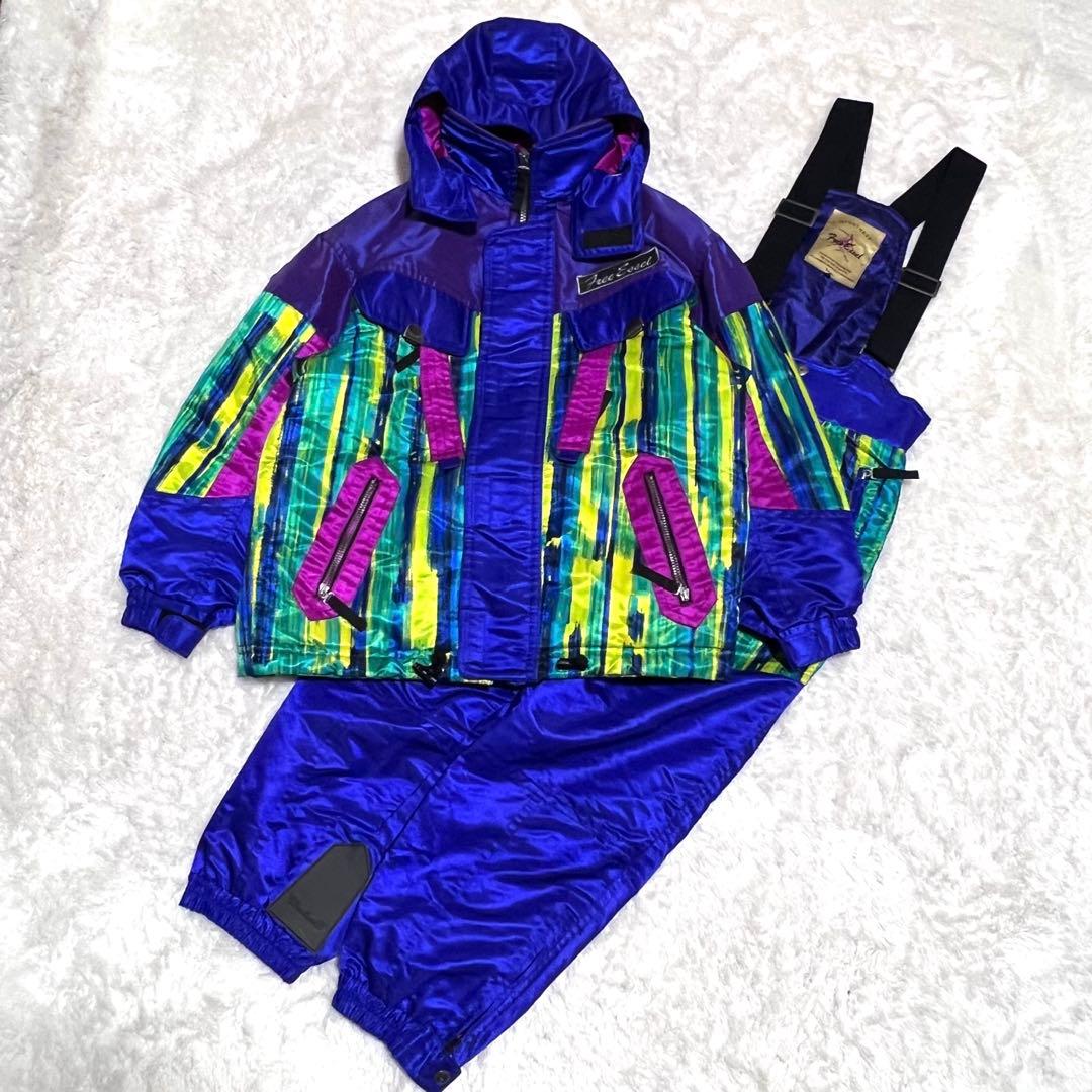 ヴィンテージ スキーウェア　セットアップ　スノーウェア　Lサイズ