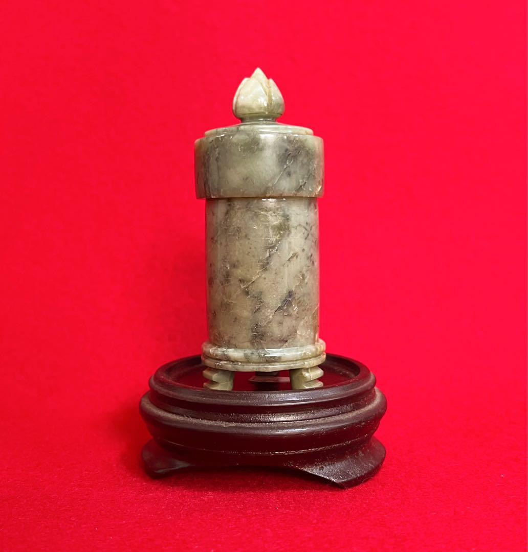 中國美術 古玩 玉石香筒 香道具