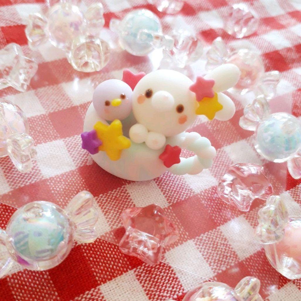 仲良しカップ♡うさぎ&小鳥