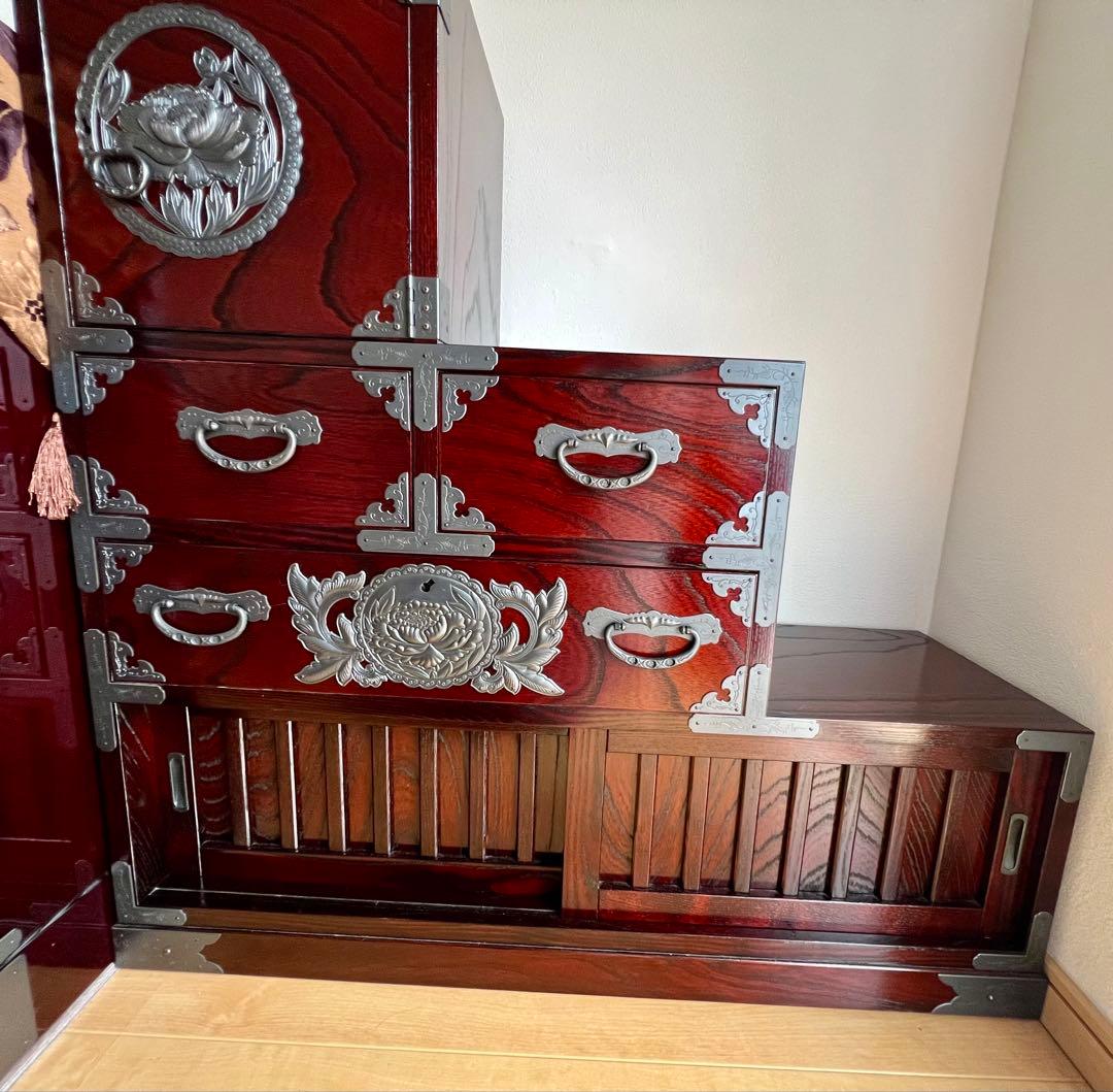 トモ美品　欅産業　仙台箪笥階段箪笥