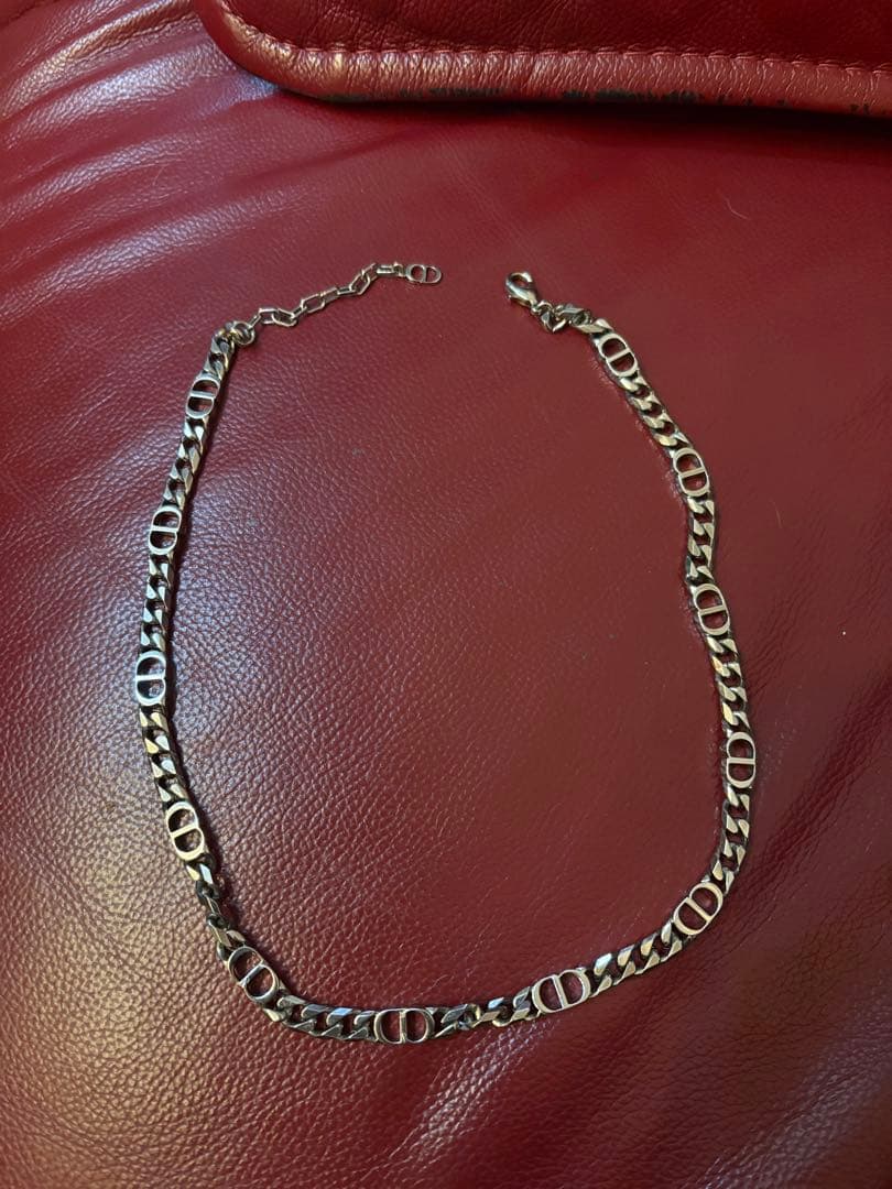 Dior シルバー チェーンリンク ネックレス CD