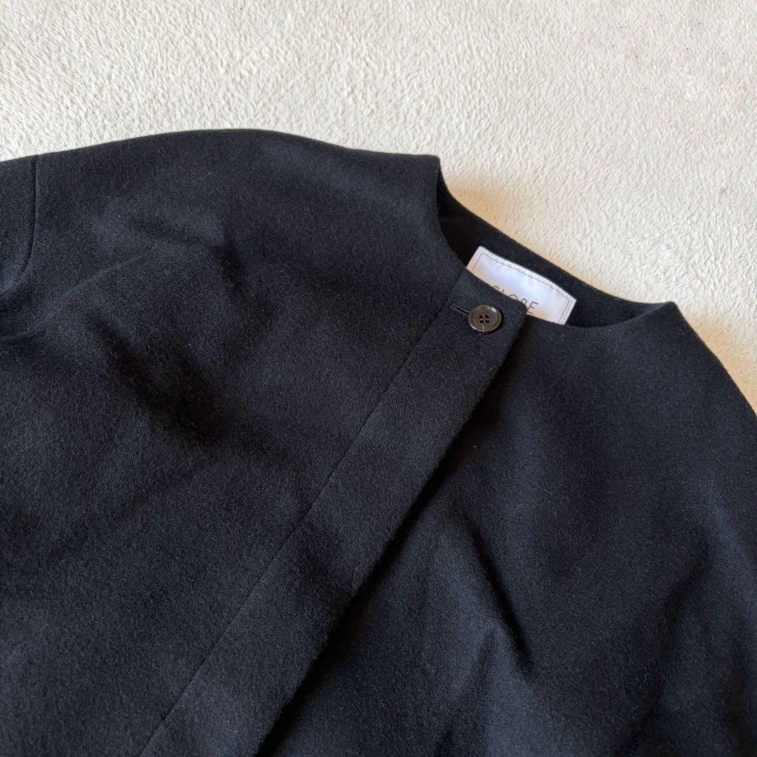 cocoti0822 SUPER 100 シャギーノーカラーコート 未使用