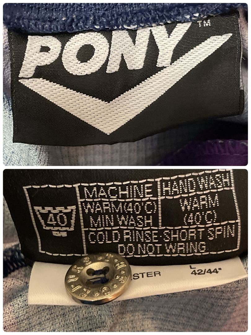 【極希少】90s'美品/pony×トッテナム/スパーズ/長袖ユニフォーム/紫/L