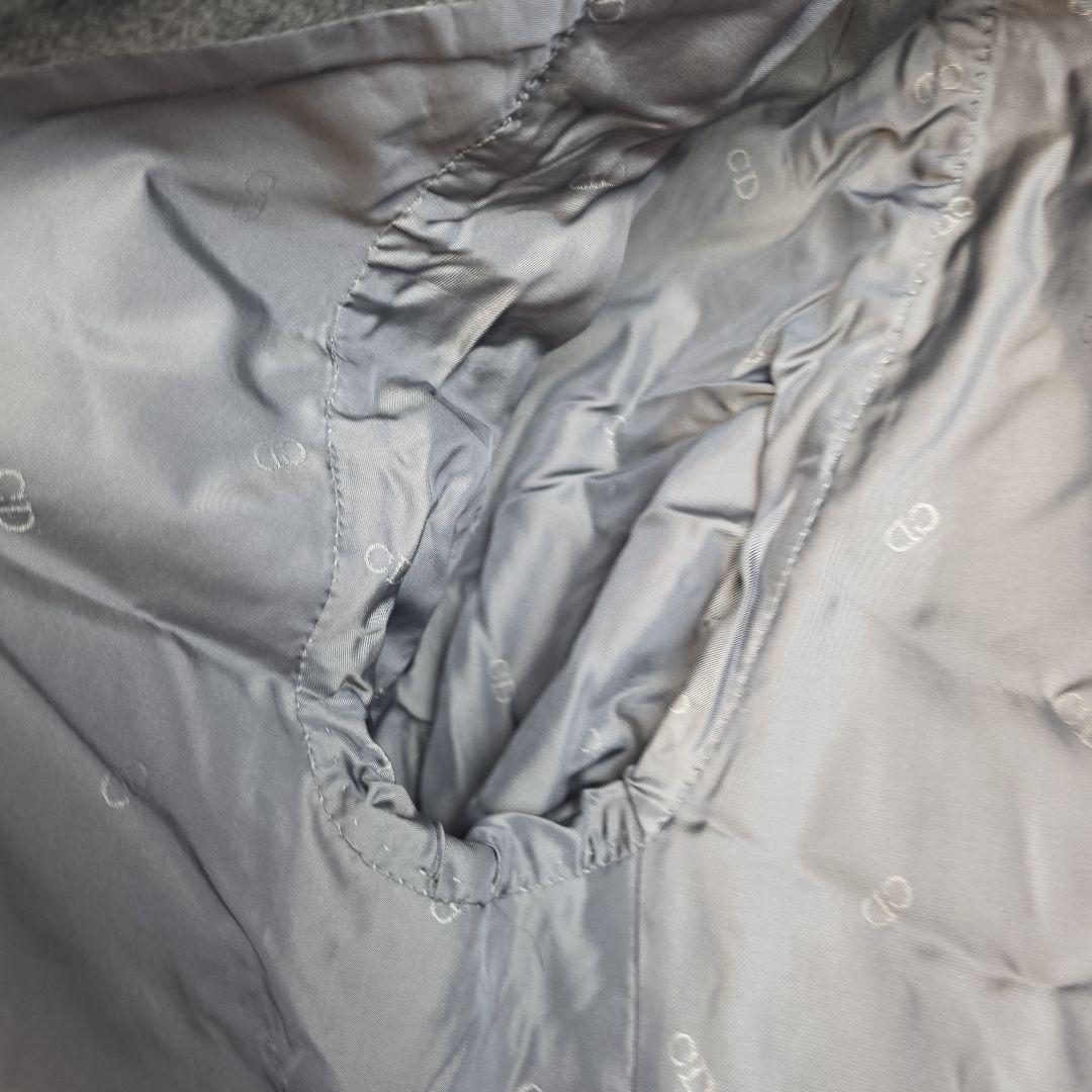 クリスチャンディオール グレー チェスターコート ウール混紡 y54