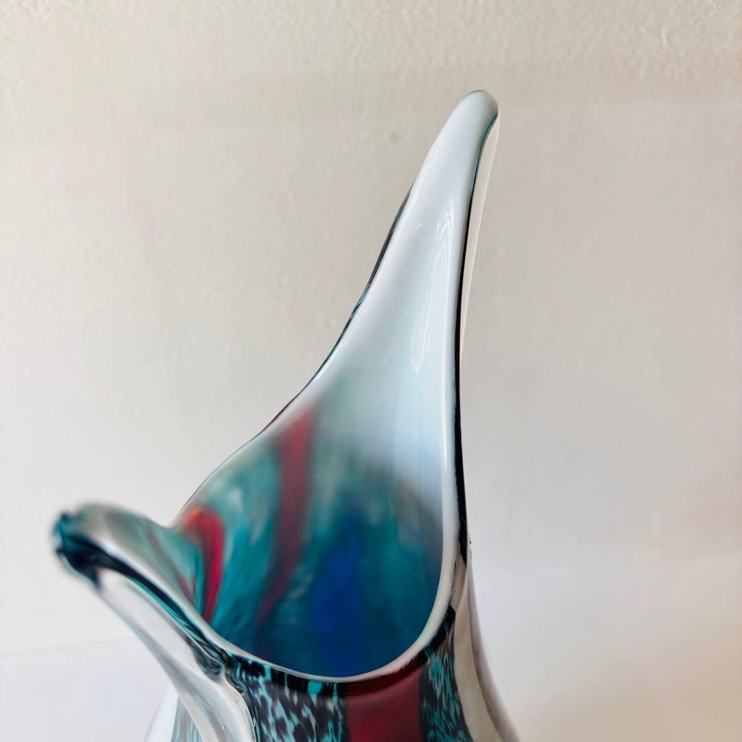 モダンデザイン ガラス花瓶 35cm 大型 フラワーベース