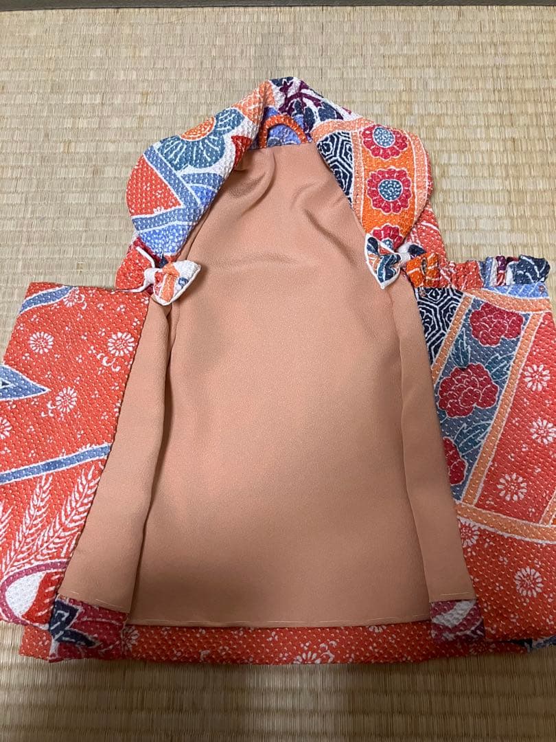 正絹　藤娘きぬたや　総絞り被布　同布髪飾り