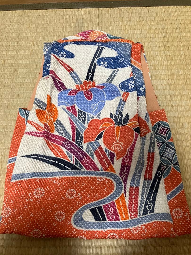 正絹　藤娘きぬたや　総絞り被布　同布髪飾り