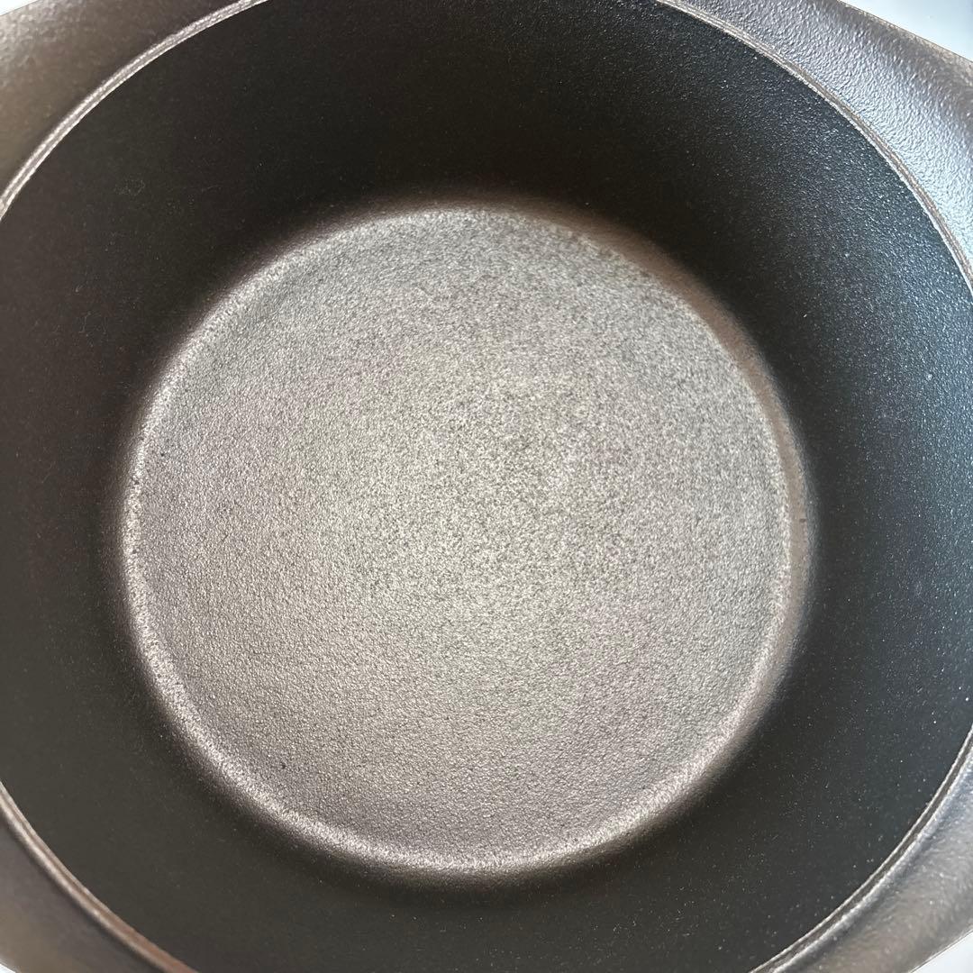 [未使用] 南部鉄器　鍋　柳宗理　22cm IH対応　ステンレス製蓋付