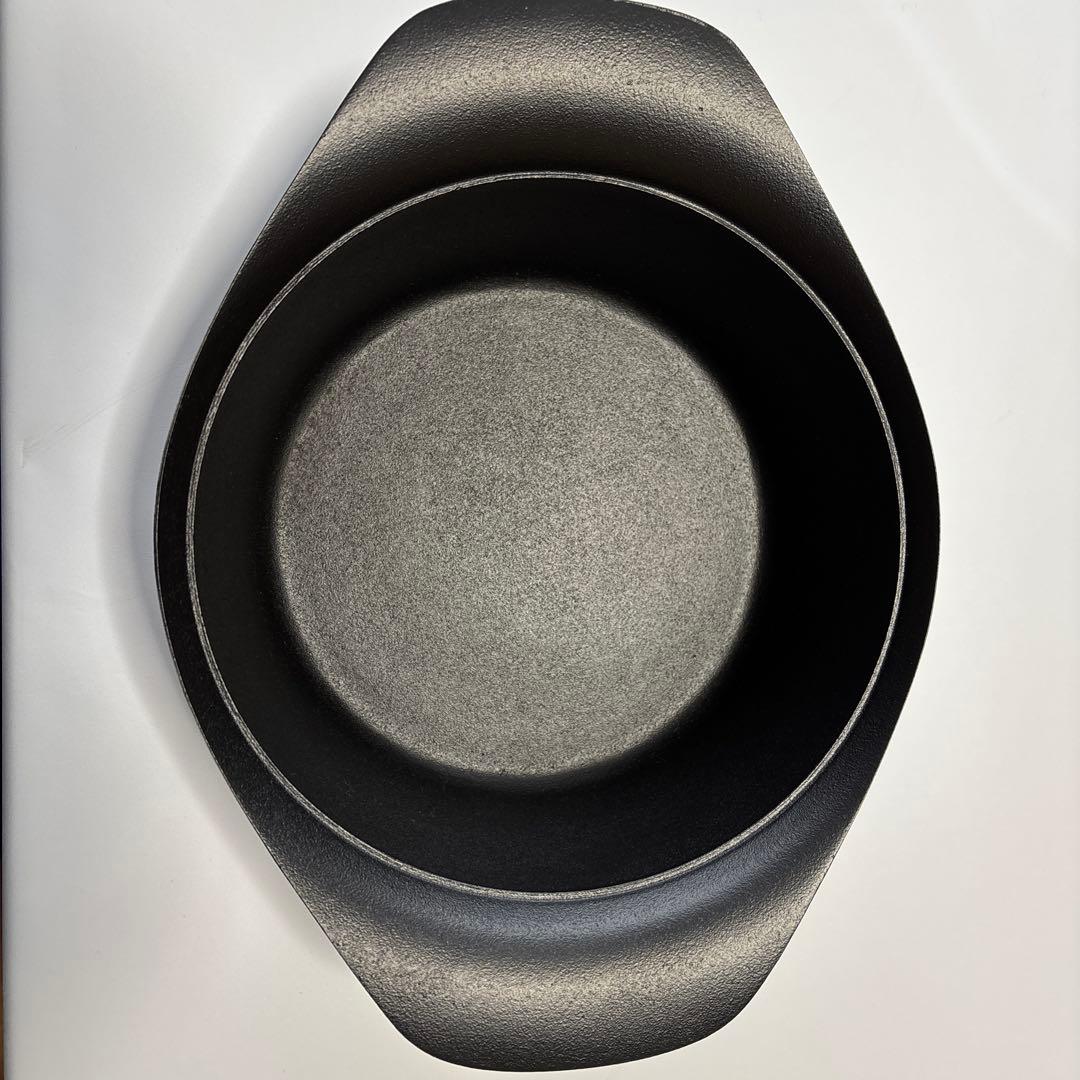 [未使用] 南部鉄器　鍋　柳宗理　22cm IH対応　ステンレス製蓋付