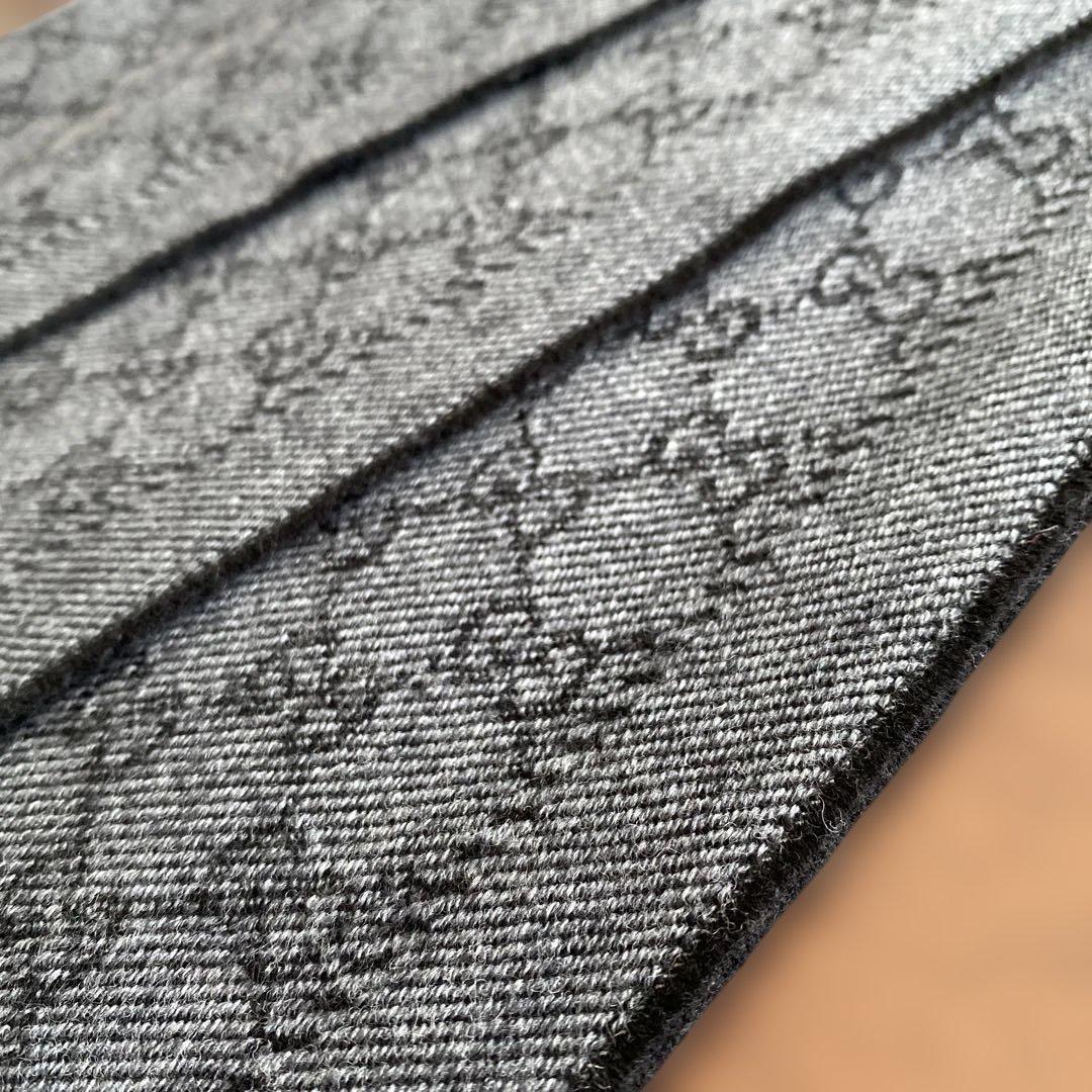 GUCCI グッチ マフラー ストール ウール GG柄 メンズ ユニセックス