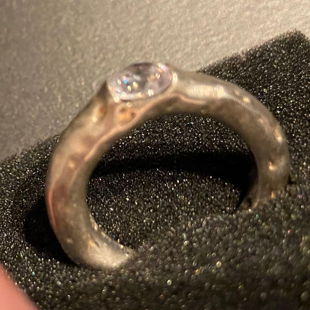 h*u様 大きいサイズ⭐️e.m. シルバー ジルコニアリング　19号