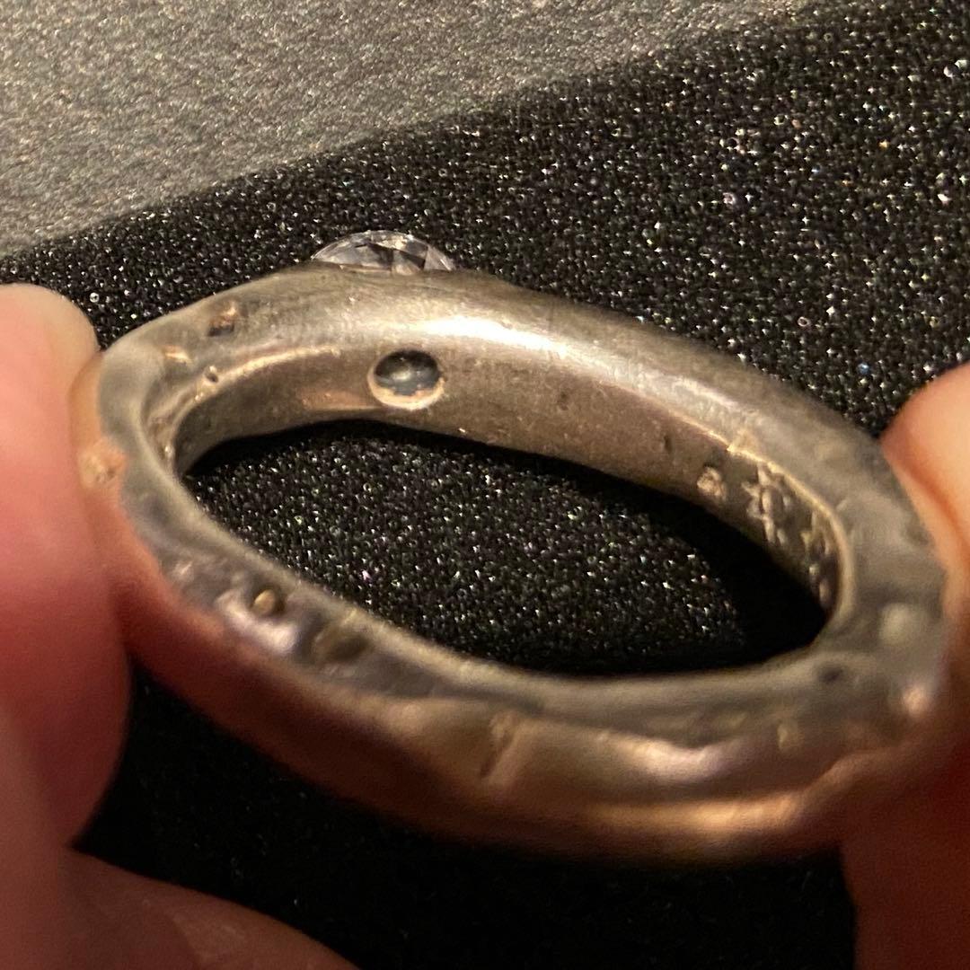 h*u様 大きいサイズ⭐️e.m. シルバー ジルコニアリング　19号