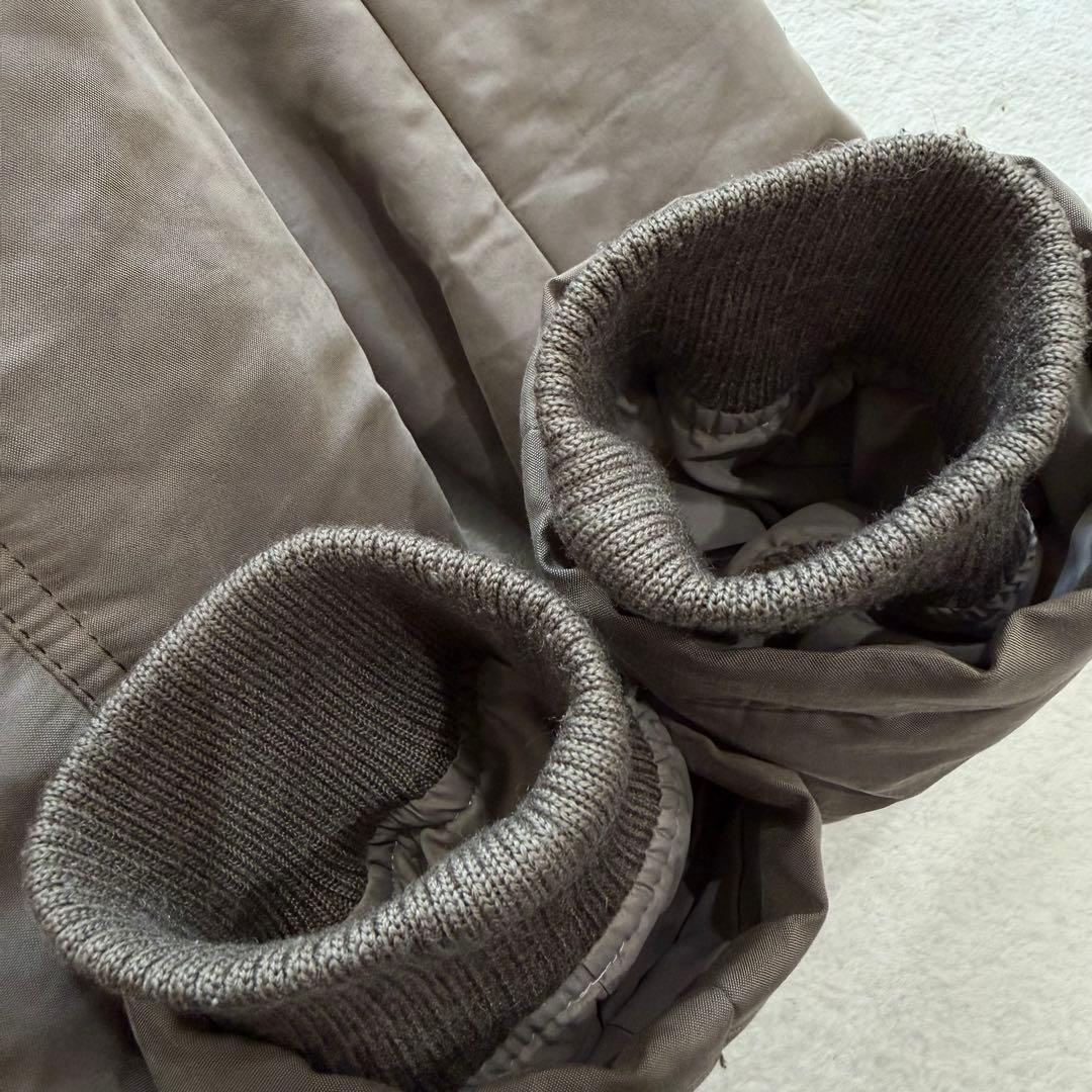 バーバリーブルーレーベル　フード付き中綿コート　ノバチェック　トグル　カーキ　L