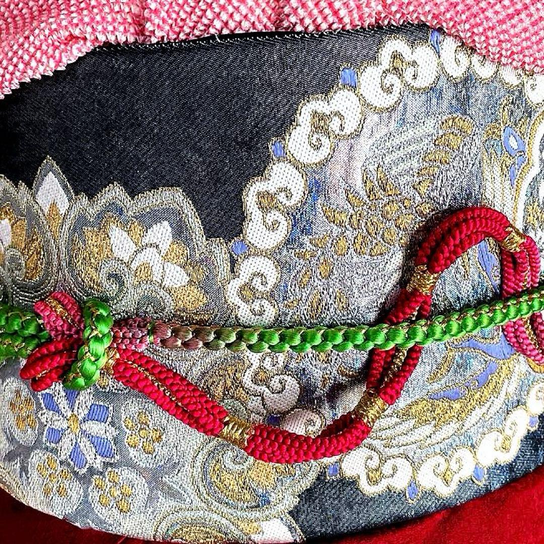 振袖フルセット　手描き友禅　のしめ牡丹　成人式振袖　振袖　裄丈69 赤系