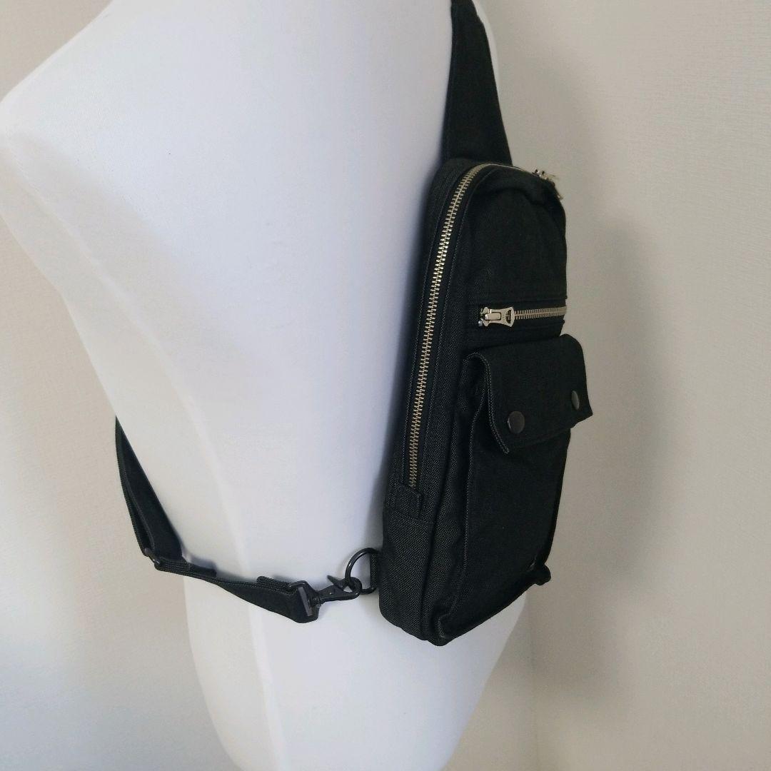 【極美品】ポーター　PORTER　スモーキー　スリングショルダーバッグ　黒　希少