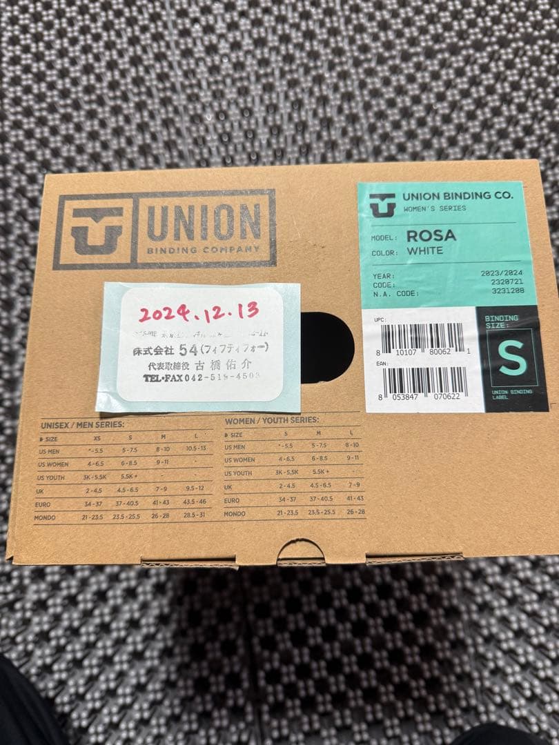 ユニオンunion ROSA woman用　サイズSスノーボードビンディング
