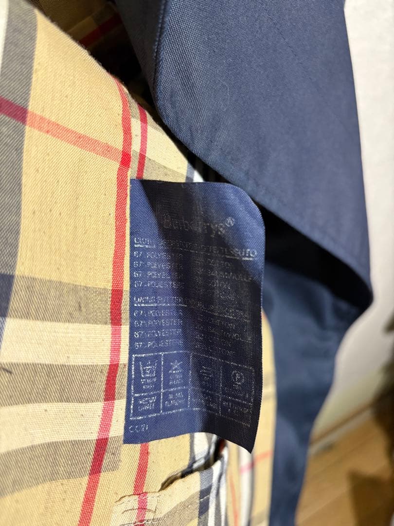 burberrys バーバリー　ネイビー　ステンカラーコート　sサイズ相当