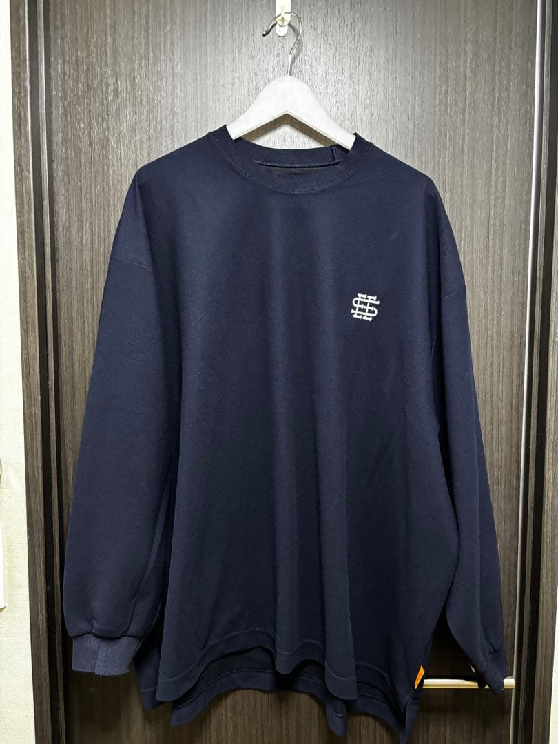 (L20) see see super big ls 鹿の子 tee navy