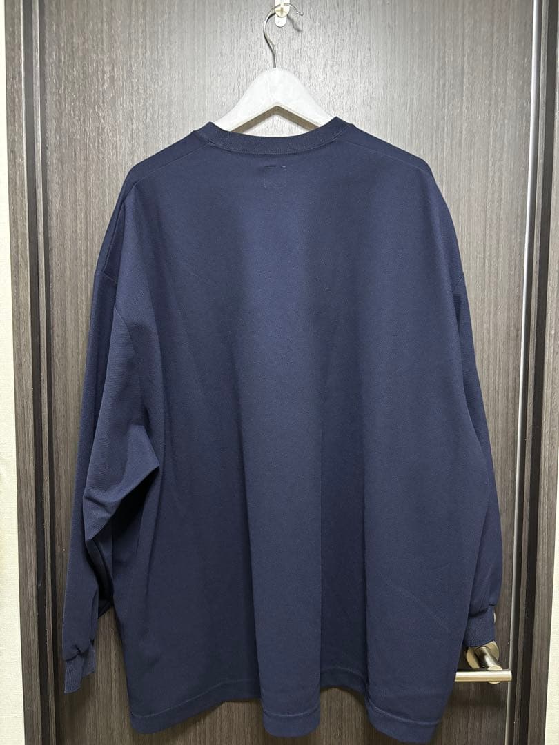 (L20) see see super big ls 鹿の子 tee navy