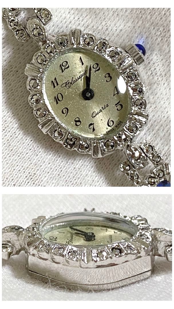 不動ジャンク classique クラシック クォーツ 腕時計 オパール