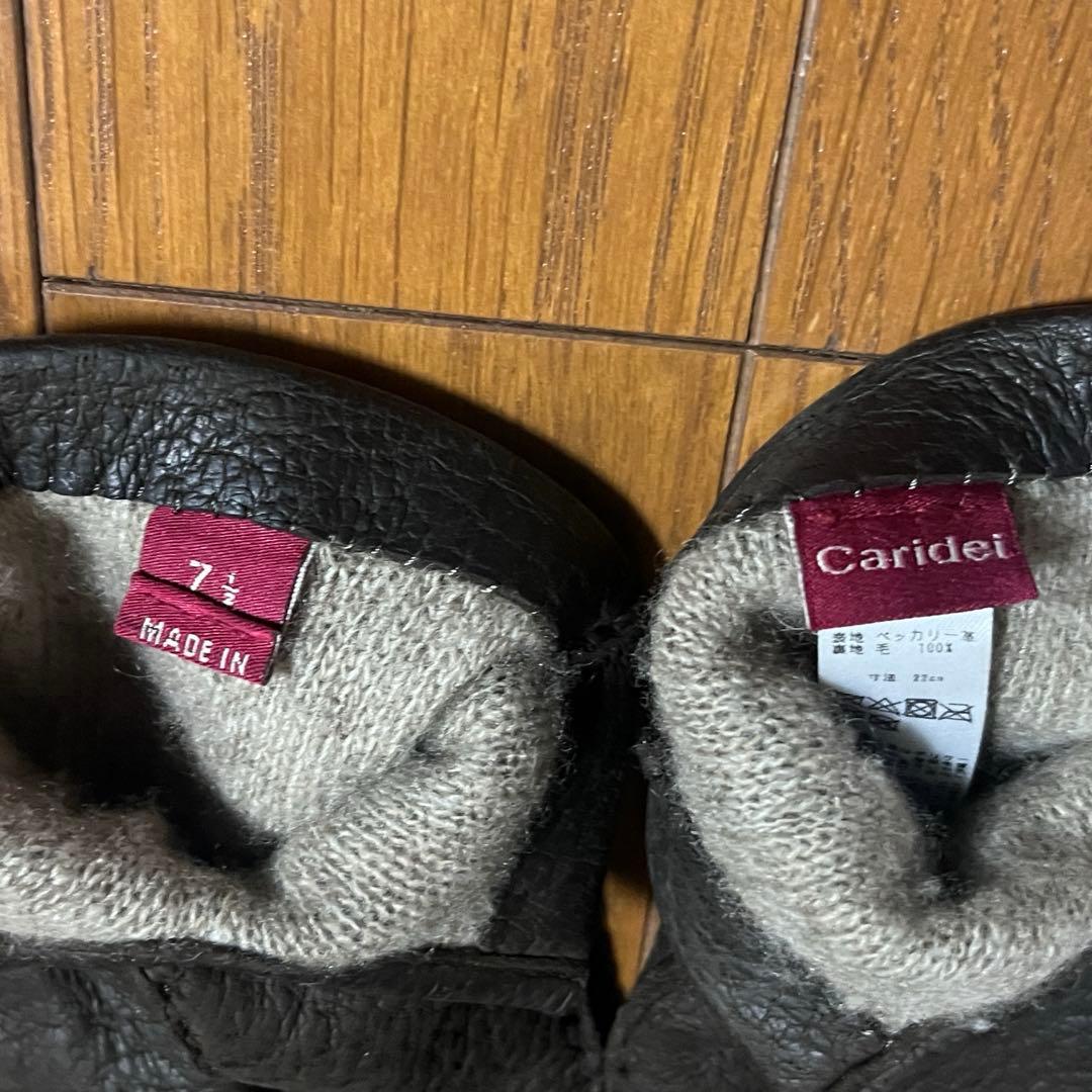 BEAMS取扱 CARIDEI ペッカリーグローブ ウールライニング イタリア製