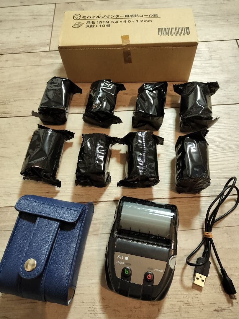 モバイルプリンター SⅡ MP-B20 本体カバー、ロール紙8個セット