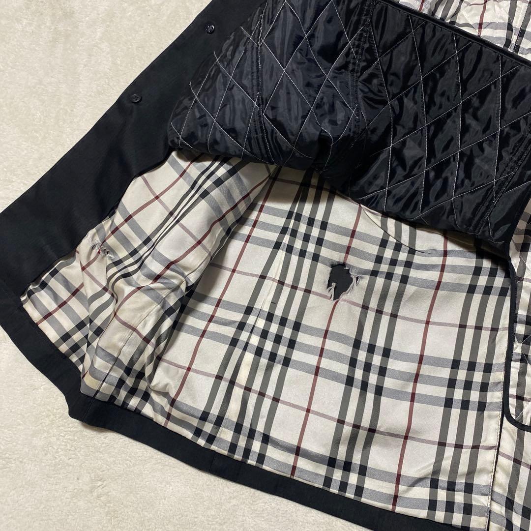 ✨訳あり✨ BURBERRY BLACK LABEL ステンカラーコート　黒