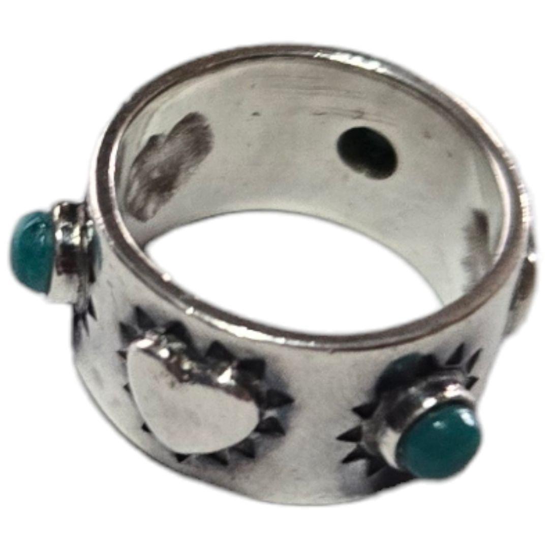 HRM石入りターコイズシルバーリング　指輪　シルバー　ハリウッドランチマーケット