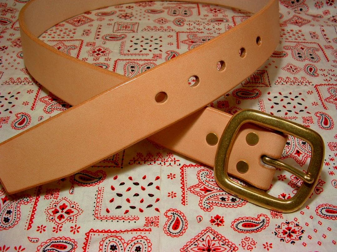 6ミリ厚ヌメ革ベルトG3バックル 極厚ベルト