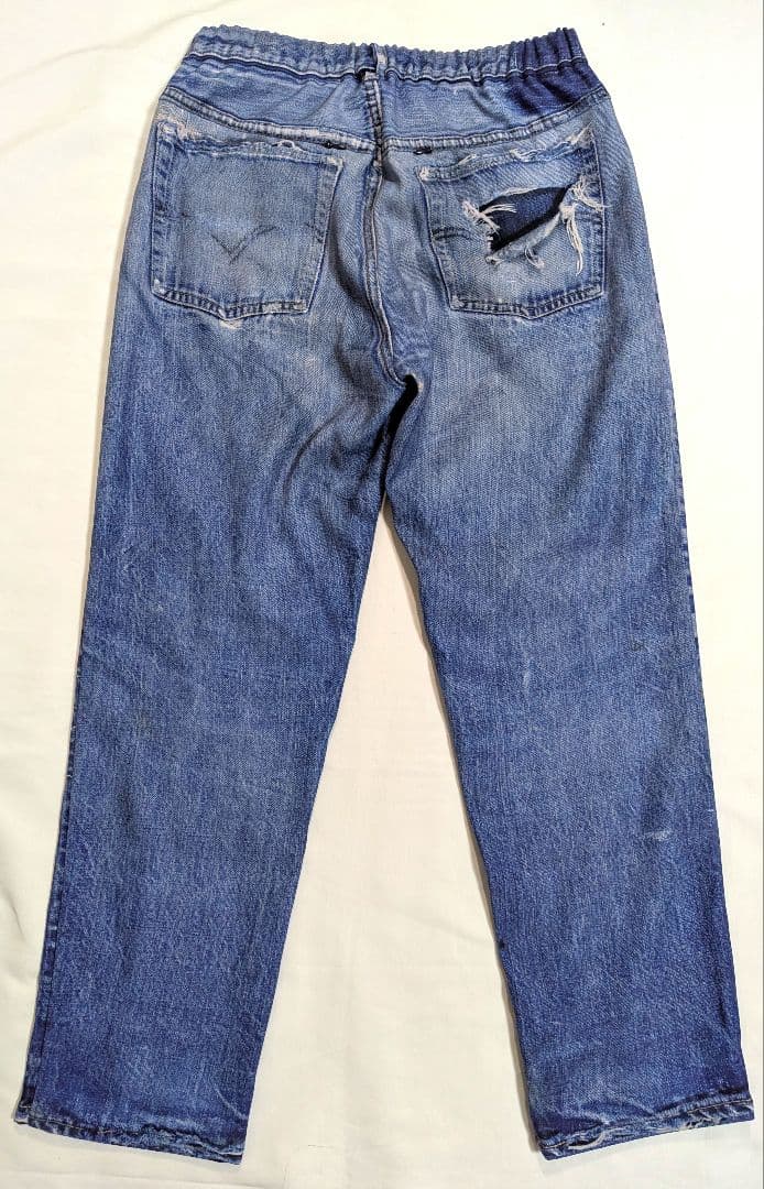 Taking About The Abstraction デニム転写パンツ