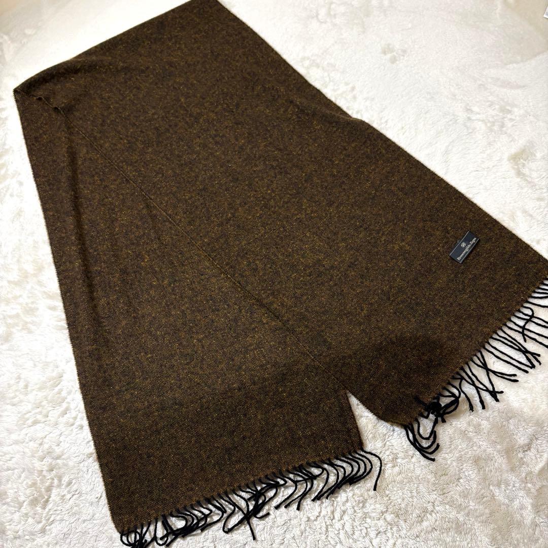 Ermenegildo Zegna ネップ ツイード カシミヤ100%マフラー