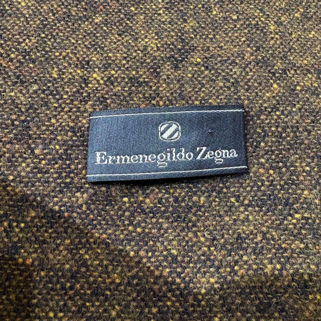 Ermenegildo Zegna ネップ ツイード カシミヤ100%マフラー