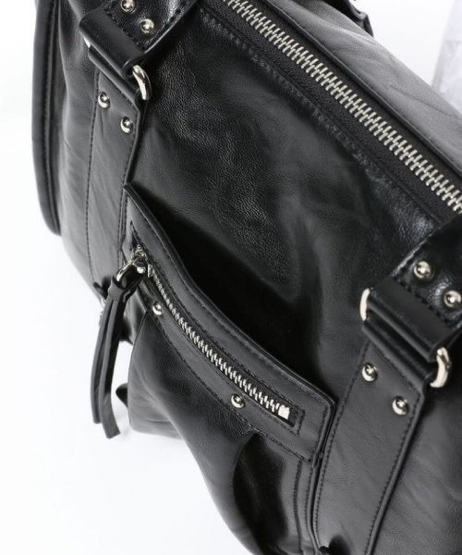 JEANASIS アンティークフェイクレザーボストン ブラック