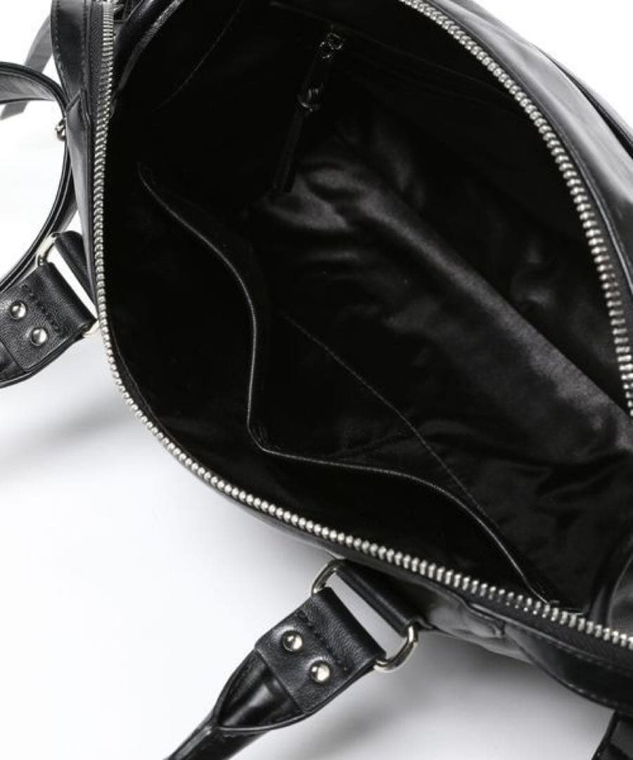 JEANASIS アンティークフェイクレザーボストン ブラック