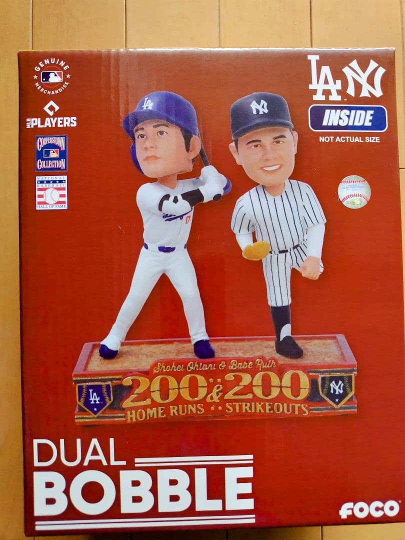 大谷翔平&ベーブ・ルース 200本塁打、200奪三振ボブルヘッド