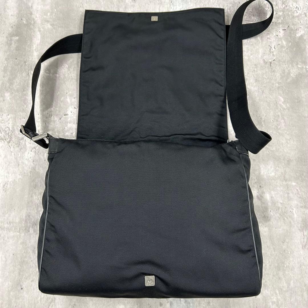 【美品】グッチ ショルダーバッグ 2way メッセンジャー ナイロン ブラック