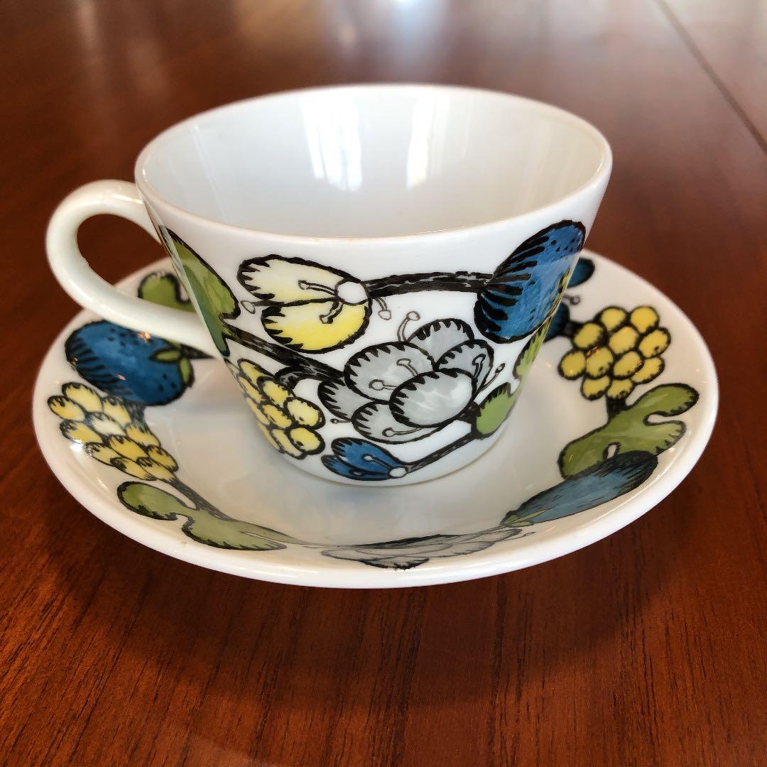 北欧ビンテージ　カップ&ソーサー　グスタフスベリ　RIVIERA