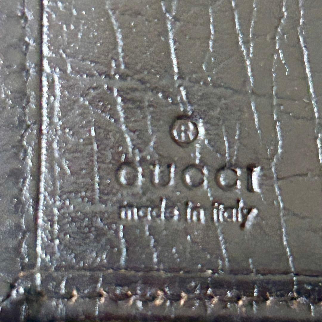 【希少】GUCCI グッチ GG バンブー 2つ折り 財布 キャンバス ブラウン