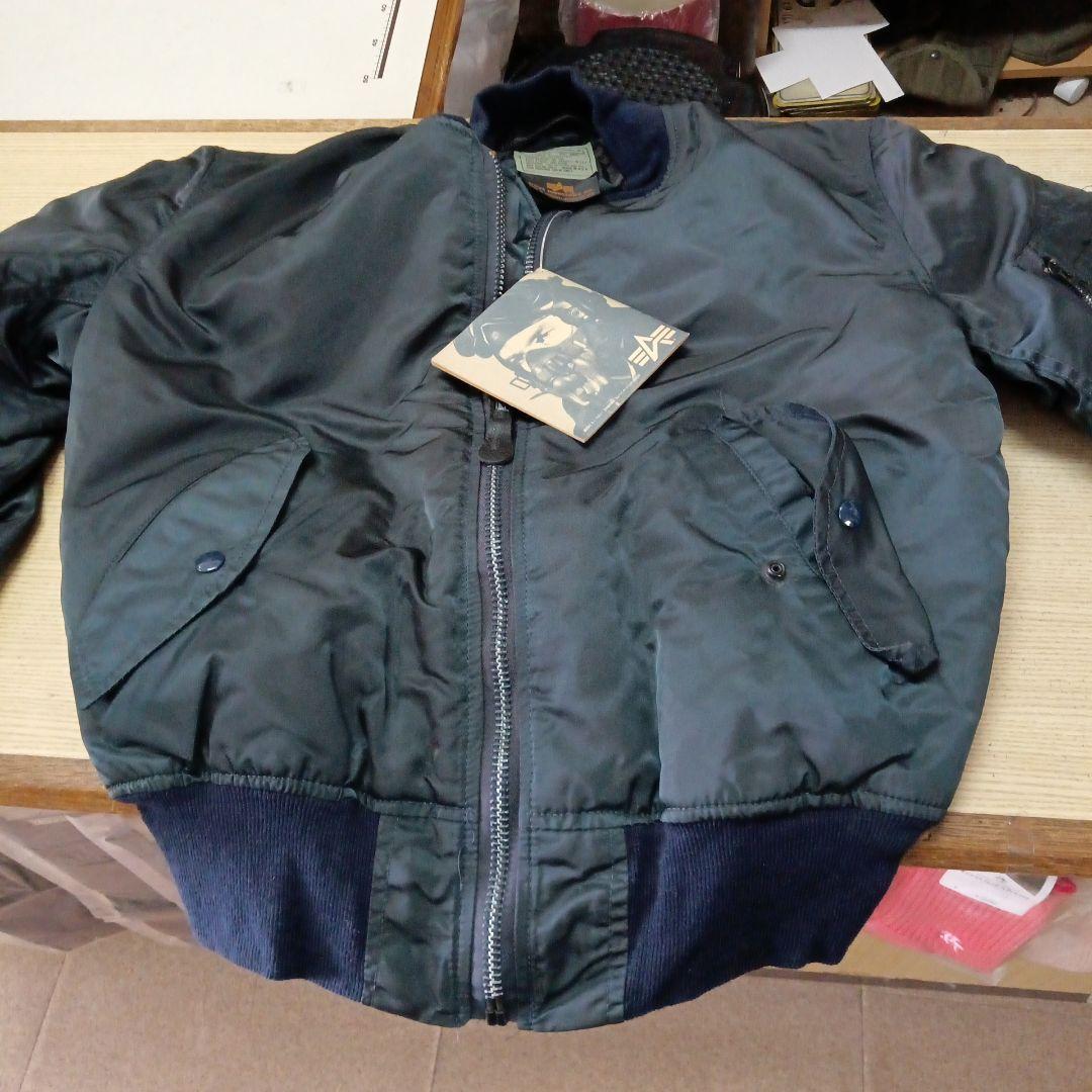 ALPHA MA-1 米国製 デッドストック ネービー グランドクルーSサイズ