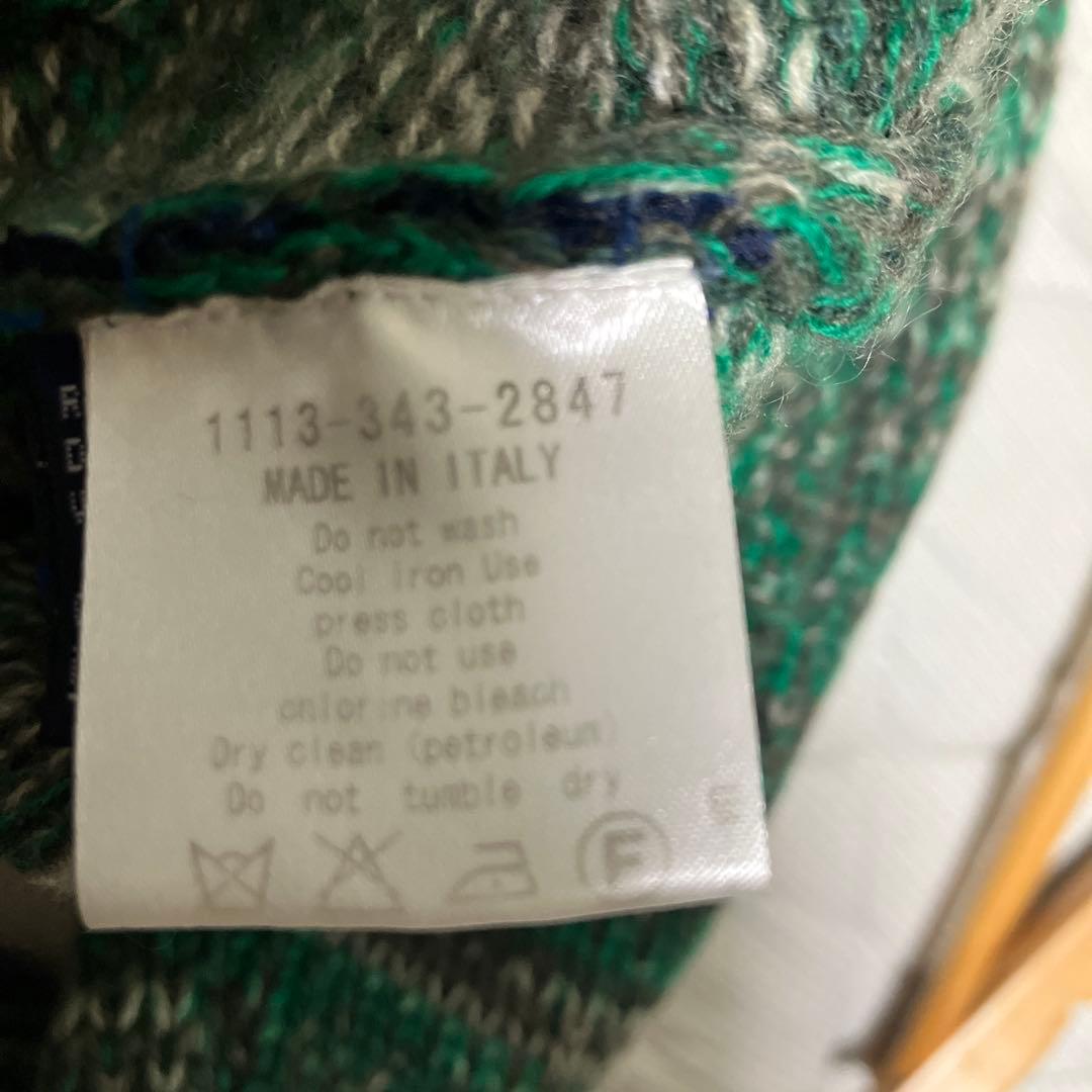 美品　ドルモア　イタリア製　ショールカラー　 ニット　46