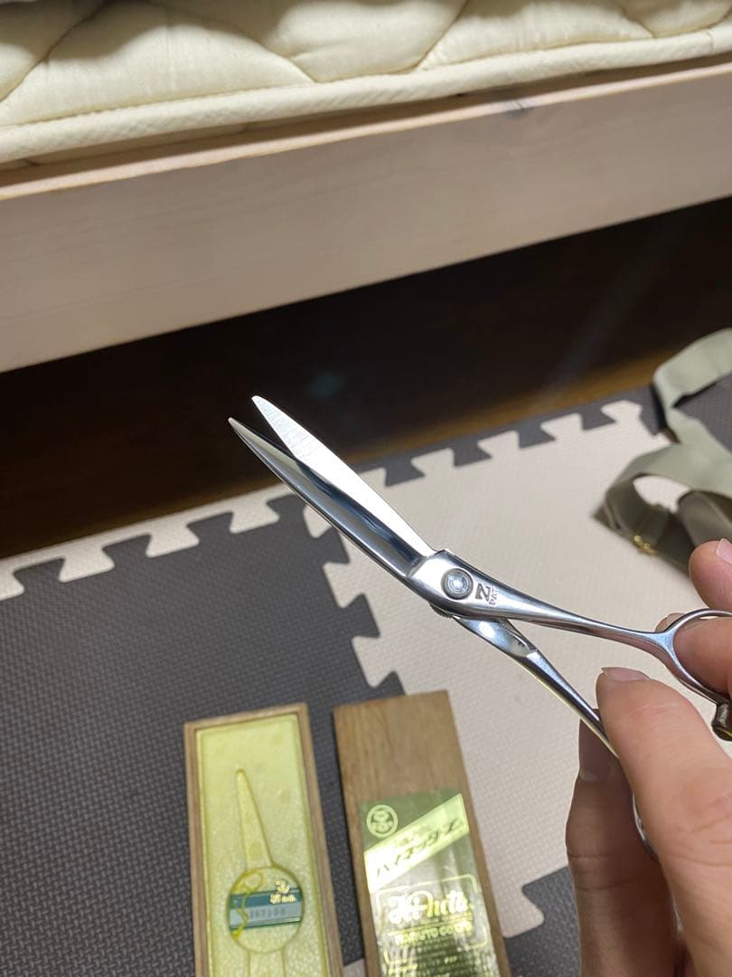 ハイネタ Hi-heta シザー ステンレス製 木製ケース付き