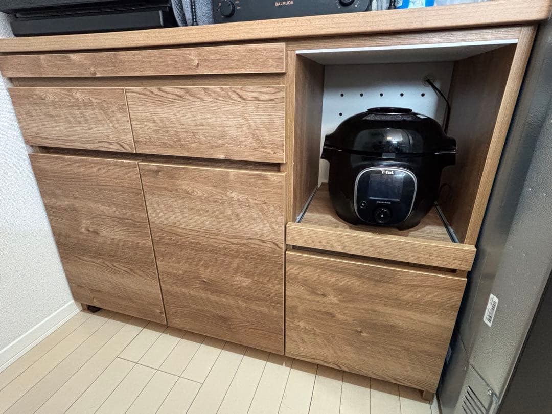 【メルシー様】LOWYA　食器棚　幅120cm ステンレスカウンターキッチン収納