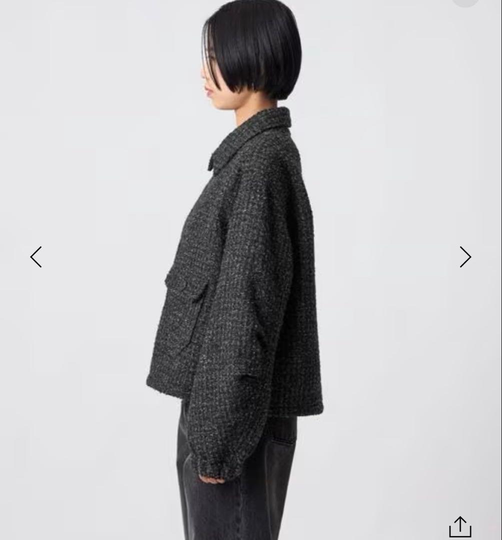 新品♡ユナイテッドアローズ　CITEN ツイードブルゾン　ブラック
