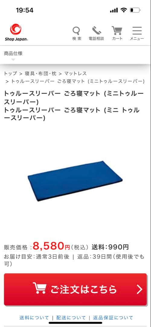 【新品】未使用未開封 ミニトゥルースリーパーごろ寝マット 2枚セット