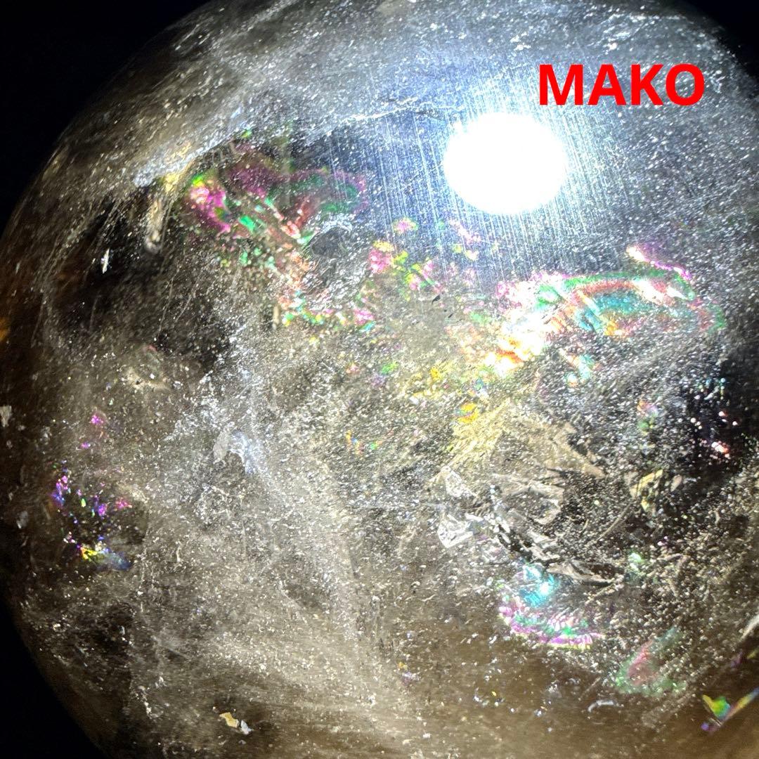 M1673☆スモーキークォーツ丸玉104mm☆天然石　原石☆N50112-B