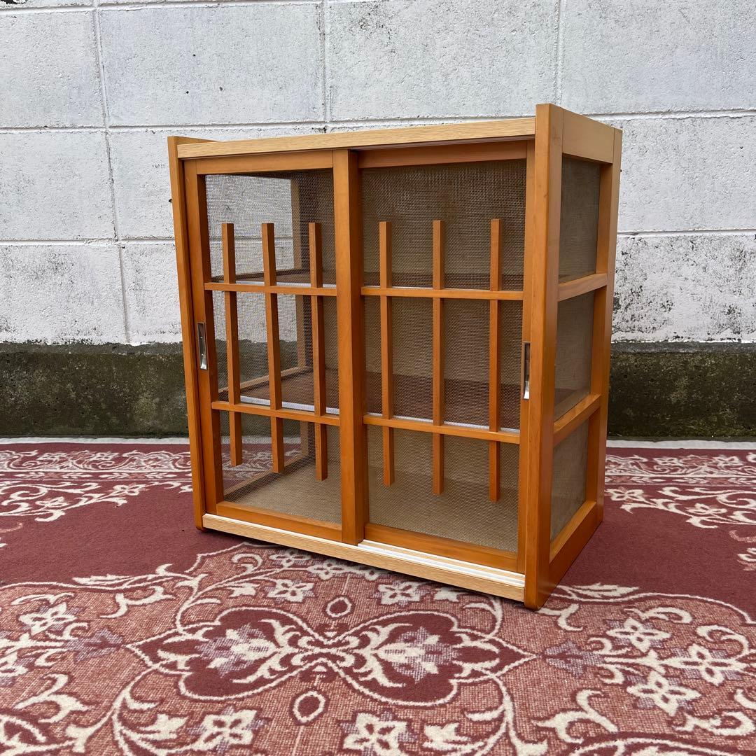 ビンテージ古家具◾️木製 蝿帳 網戸棚 食器棚 キャビネット 収納棚 フードカバー