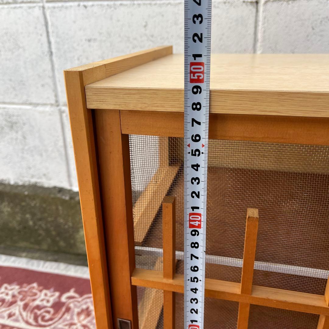 ビンテージ古家具◾️木製 蝿帳 網戸棚 食器棚 キャビネット 収納棚 フードカバー